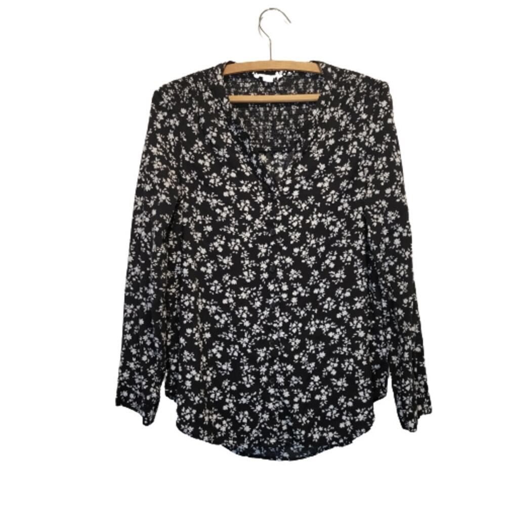 Cottagecore Ditzy Floral Long Sleeve Peasant Top